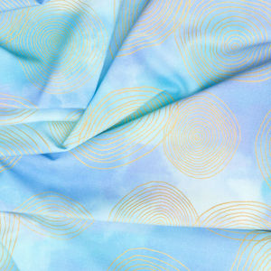 Chromaticity - Rings Sky Metallic Yardage