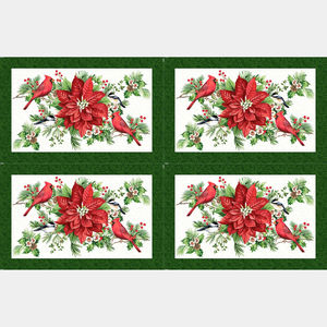Yuletide Traditions - Holiday Placemat White Multi Panel