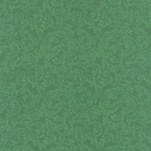 Yuletide Traditions - Scroll Green Yardage