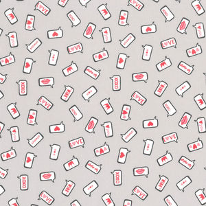 XOXO - Modern Love Platinum Yardage