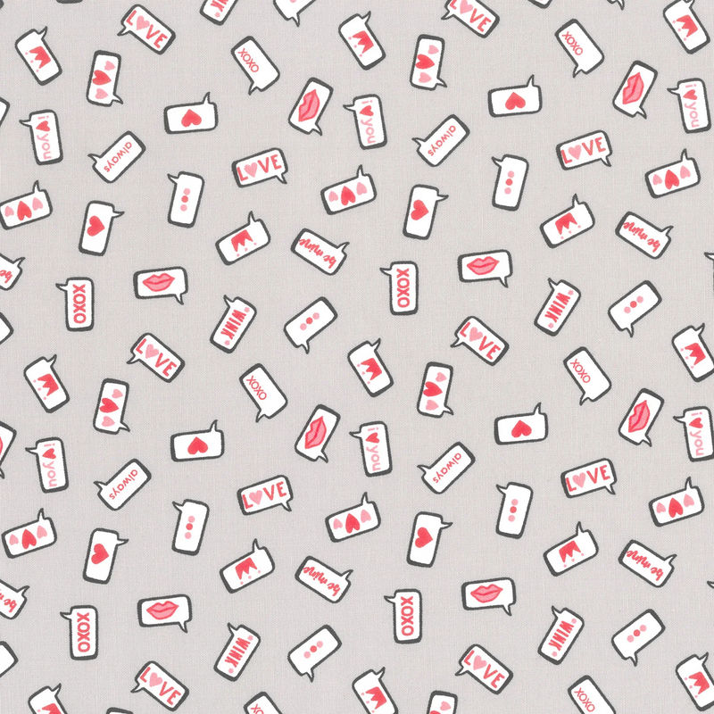 XOXO - Modern Love Platinum Yardage