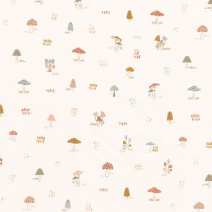 Woodland and Wildflowers - Micro Mushrooms Cream Yardage