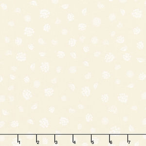 Woodland and Wildflowers - Royal Rounds Cream White Yardage