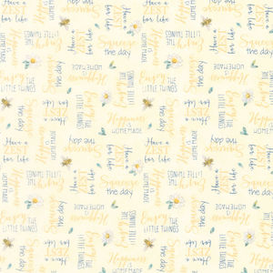 Zest For Life - Word Toss Yellow Yardage
