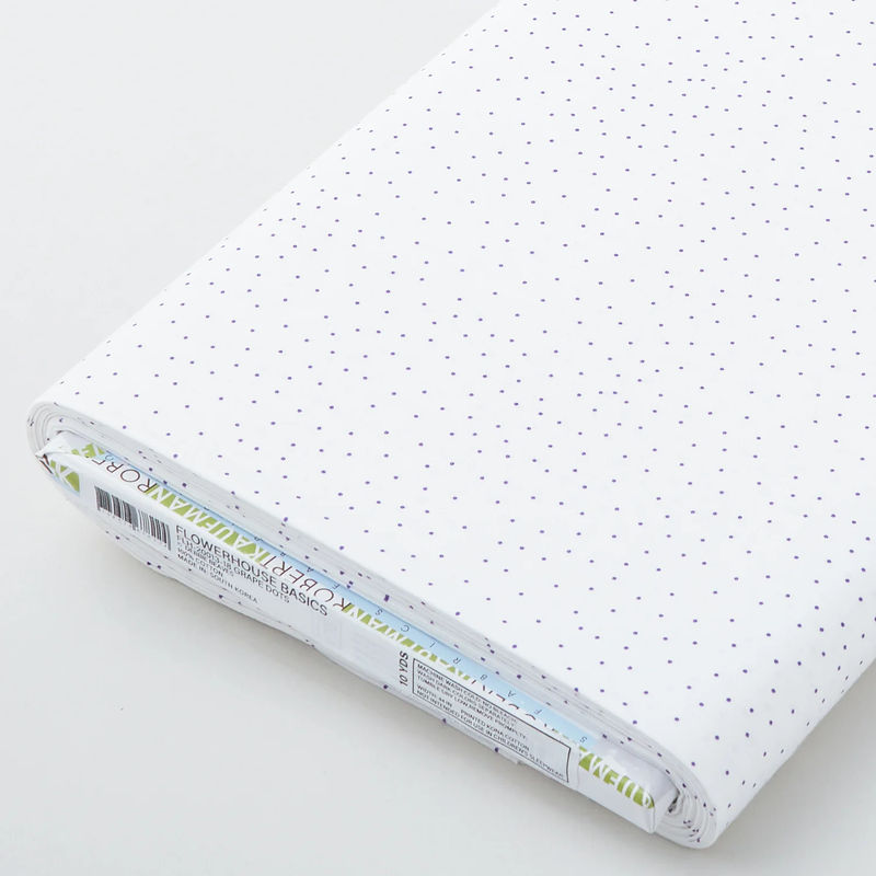Flowerhouse Basics - Grape Dots 10 Yard Bolt
