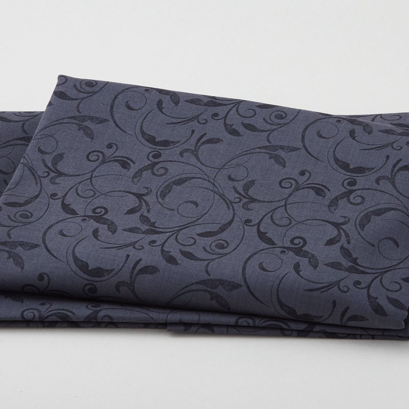 Woodland Whispers - Monotone Swirl Black 2 Yard Cut