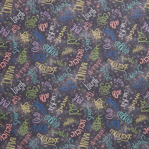 108" Quilt Back - Aspiration Chalkboard 108" Wide Backing