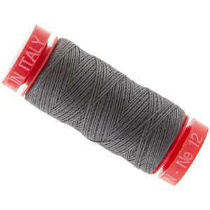 AURIfil 12 WT Cotton Small Spool Thread Dark Grey