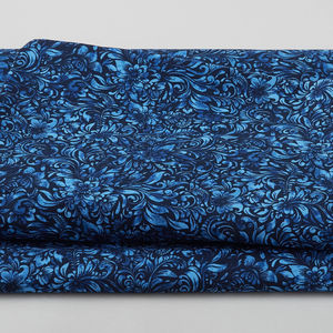 Allure - Watercolor Textured Floral Navy 118" Wide 3 Yard Cut