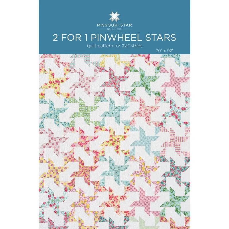 2 for 1 Pinwheel Stars Quilt Pattern by Missouri Star