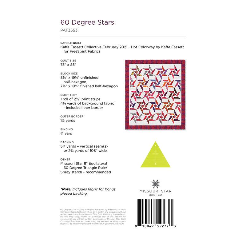 60 Degree Stars Quilt Pattern by Missouri Star