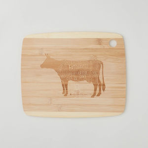 Missouri Star 13" Two-Tone Bamboo Cutting Board
