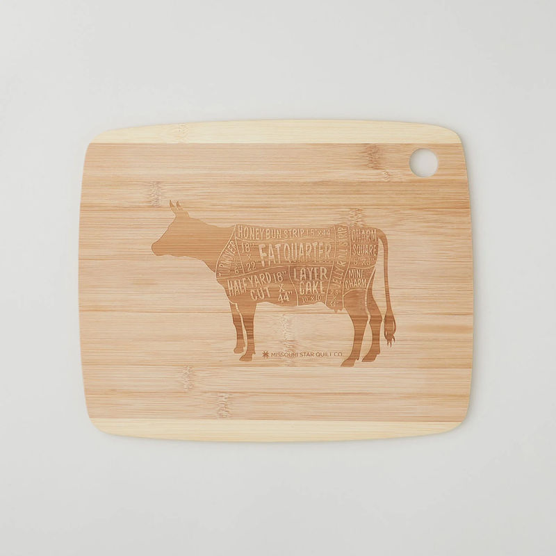 Missouri Star 13" Two-Tone Bamboo Cutting Board