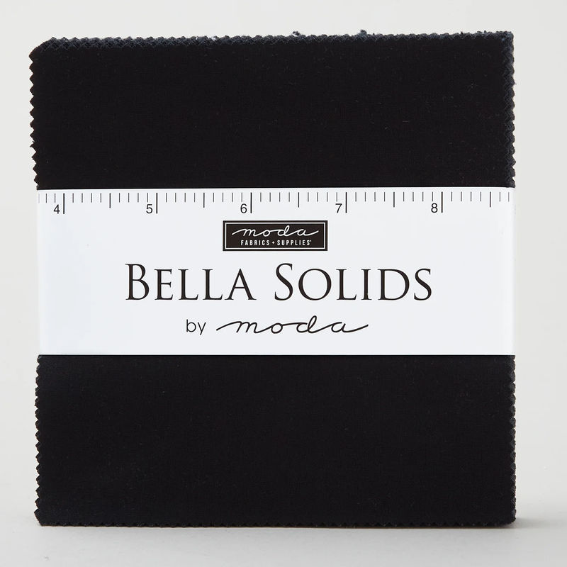 Bella Solids Black Charm Pack