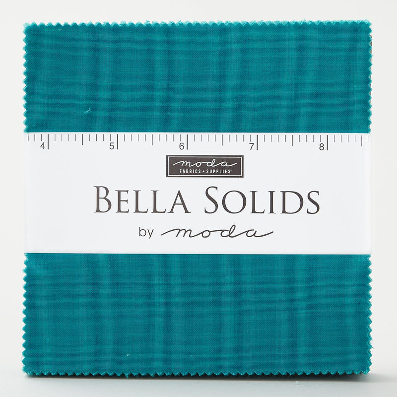 Bella Solids Turquoise Charm Pack