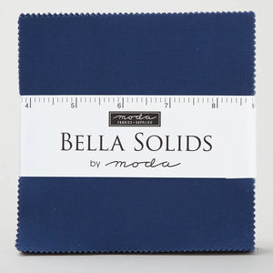 Bella Solids Admiral Blue Charm Pack
