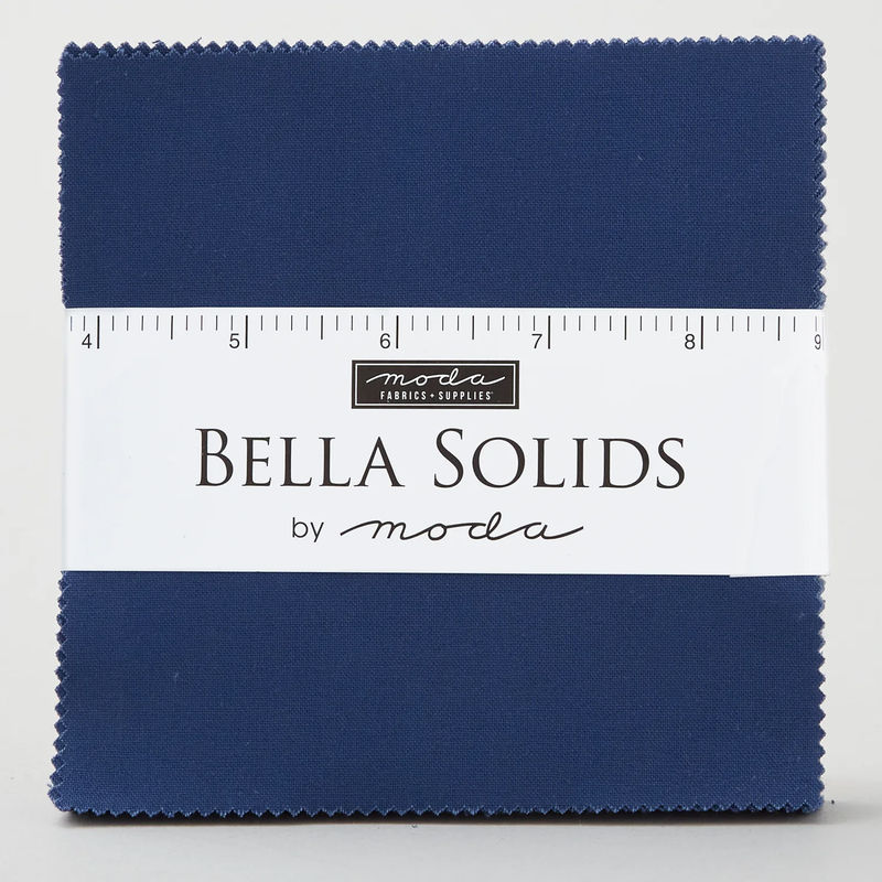 Bella Solids Admiral Blue Charm Pack