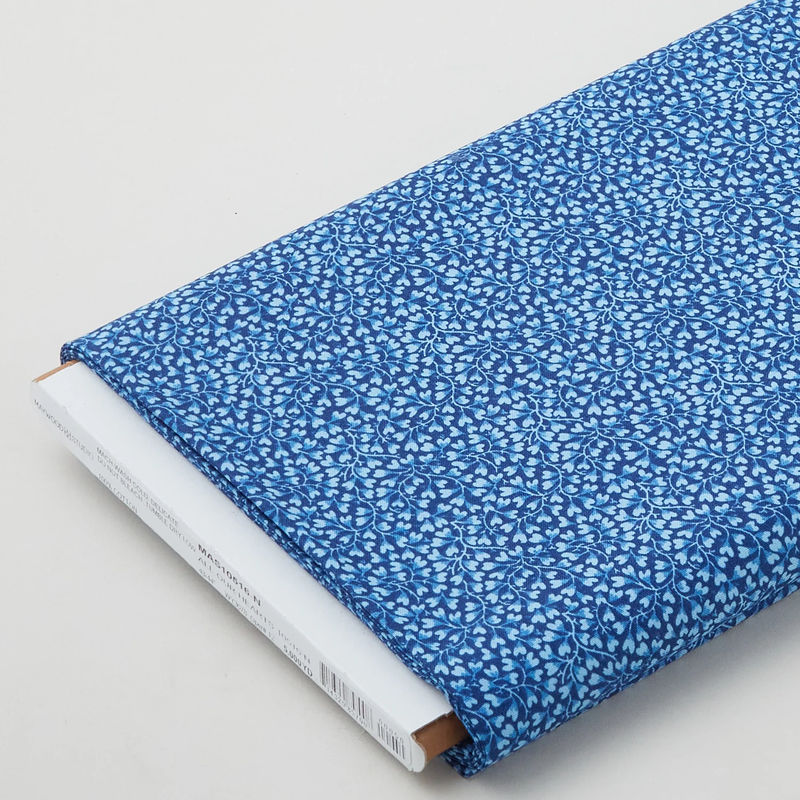 All Our Hearts - Heart Leaf Navy 5 Yard Bolt