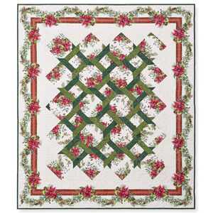 A Poinsettia Winter Twist Quilt Pattern