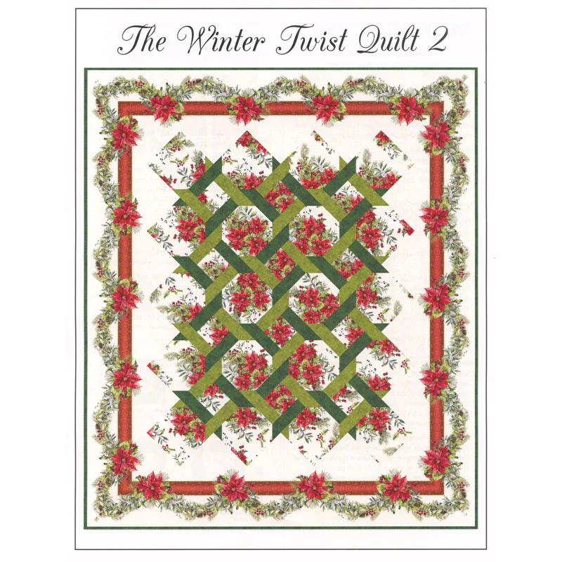 A Poinsettia Winter Twist Quilt Pattern