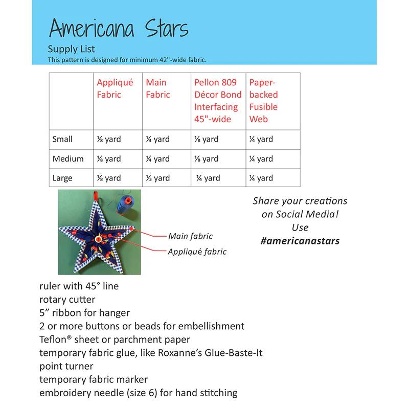 Americana Stars Ornament Pattern