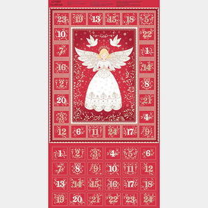 Angels - Advent Calendar Red Metallic Panel