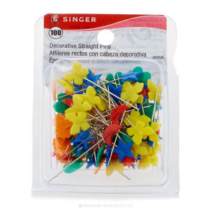 100 Decorative Straight Pins (1.5" Steel)