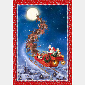'Twas the Night Before Christmas - Indigo Multi Panel