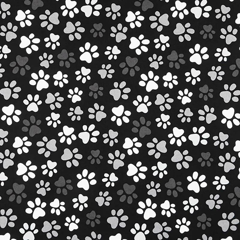 108" Quilt Back - Black Paws 108" Wide Backing
