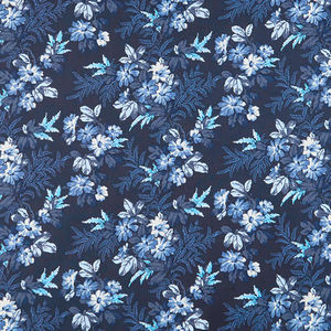 108" Quilt Back - Navy Blooming Branches 108" Wide Backing