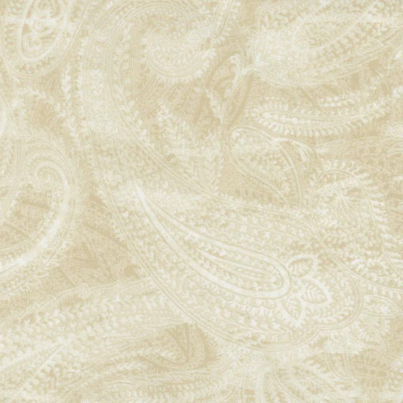 108" Quilt Back - Paisley Beige 108" Wide Backing