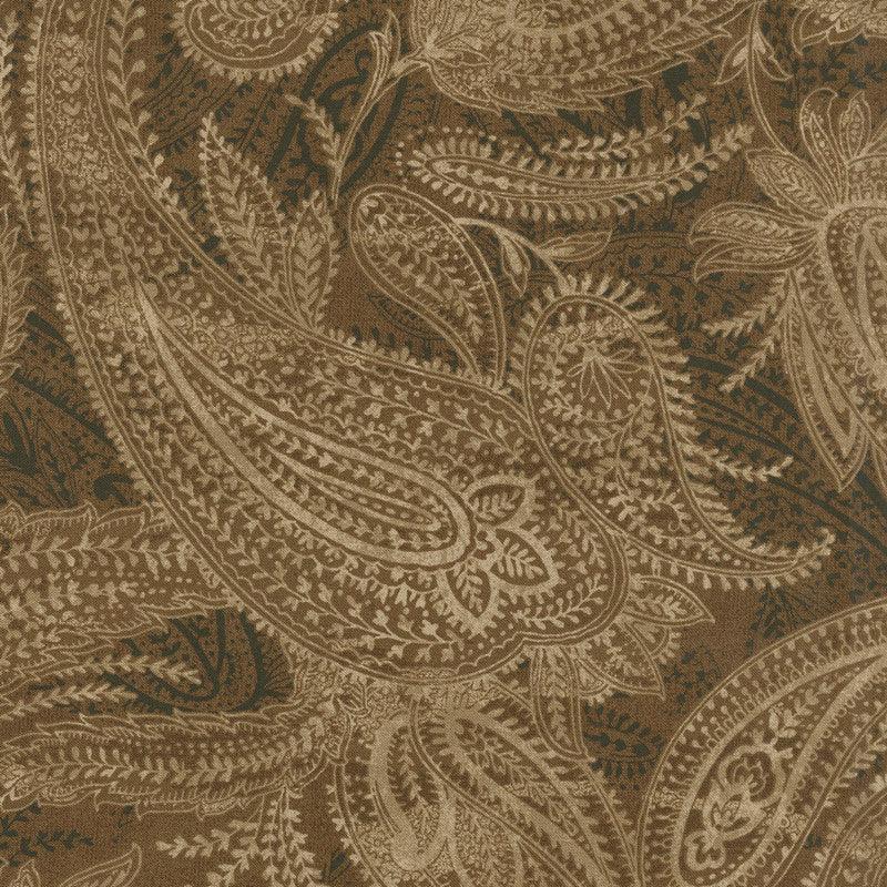 108" Quilt Back - Paisley Brown 108" Wide Backing
