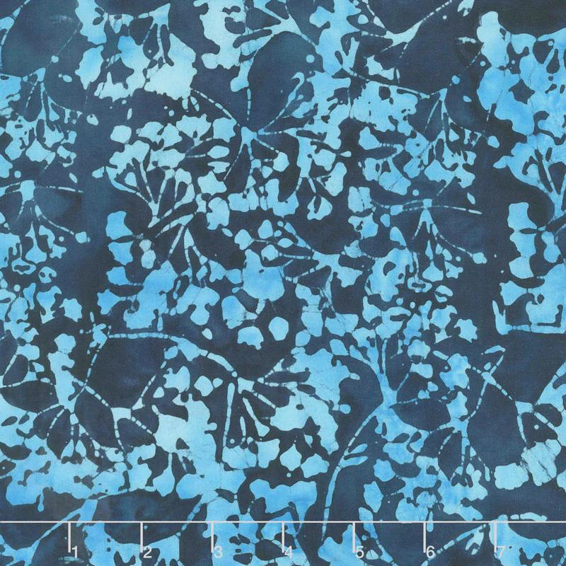 108" Wide Back Batik - Ferns Turquoise Backing