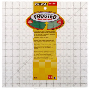 12.5" x 12.5" Non-Slip Frosted Advantage Ruler