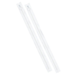 16" Hoop Pull Zippers - White