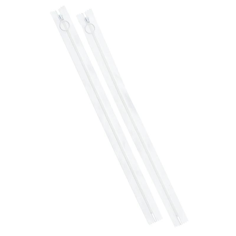16" Hoop Pull Zippers - White