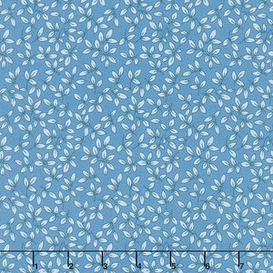 1930's Basics - Leaves Blue Yardage
