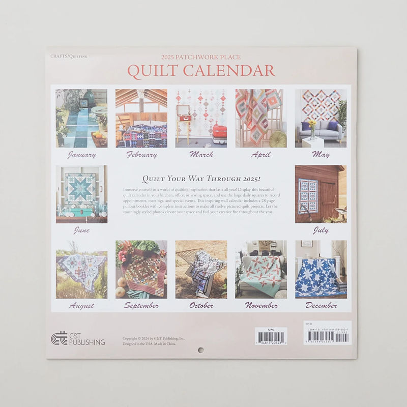 2025 Patchwork Place Quilt Calendar