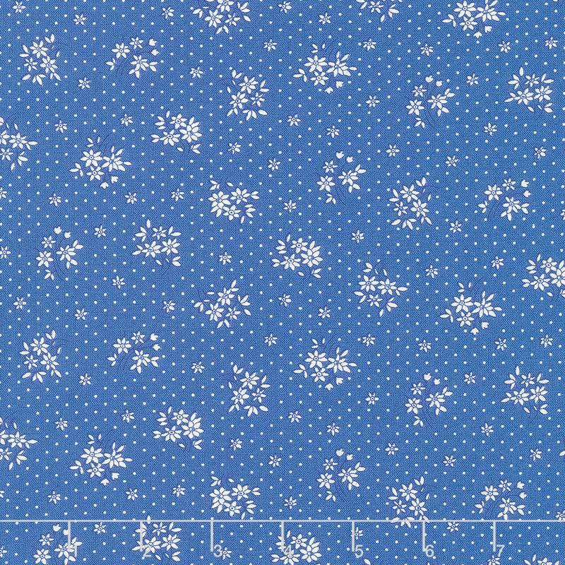 30's Playtime - Bouquet Toss Bluebell Yardage