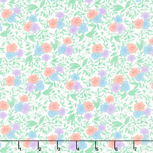 30's Playtime - Friendly Blooms Eggshell Yardage