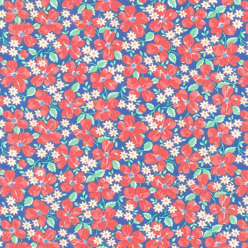 30's Playtime - Garden Party Bluebell Yardage