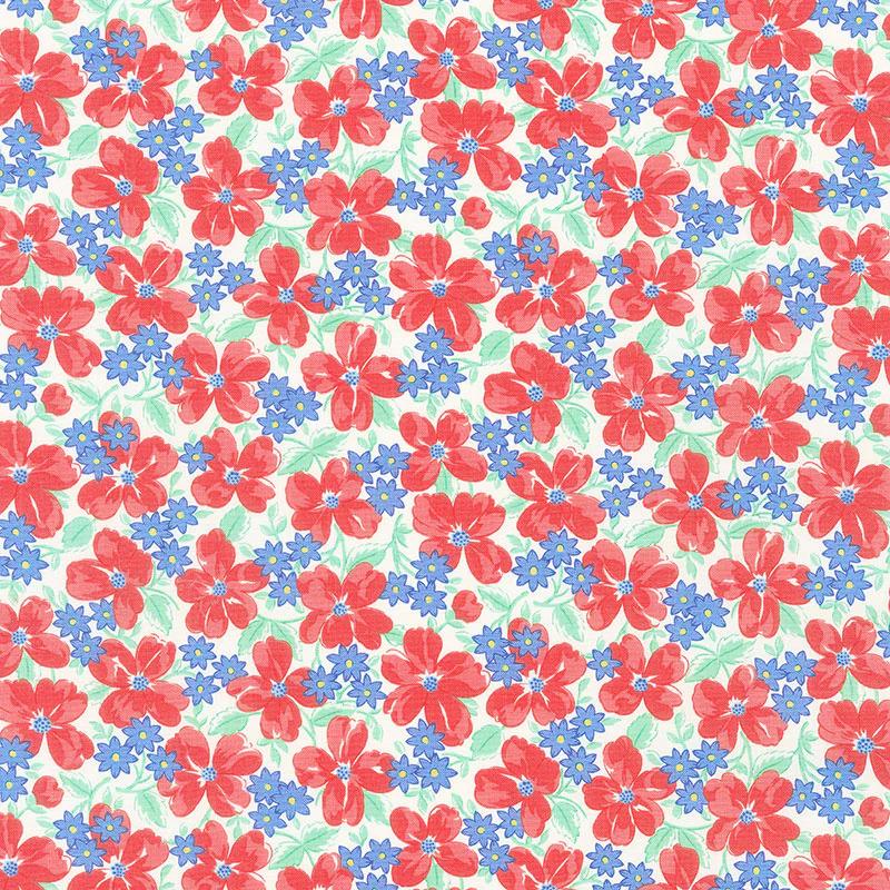 30's Playtime - Garden Party Eggshell Yardage