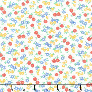 30's Playtime - Posie Petal Eggshell Yardage