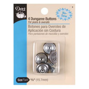 5/8" Dungaree Nickel Buttons 4ct.