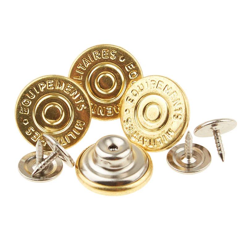 5/8" Dungaree Gold Buttons 4ct.