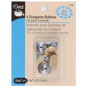 5/8" Dungaree Gold Buttons 4ct.