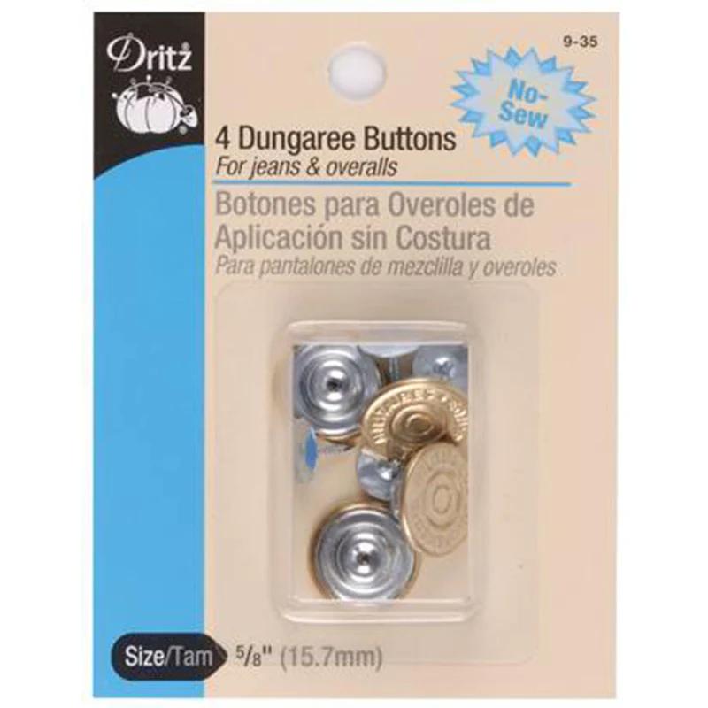 5/8" Dungaree Gold Buttons 4ct.