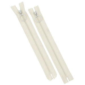 8" Hoop Pull Zippers - Gray