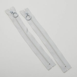 9" Hoop Pull Zippers - Gray