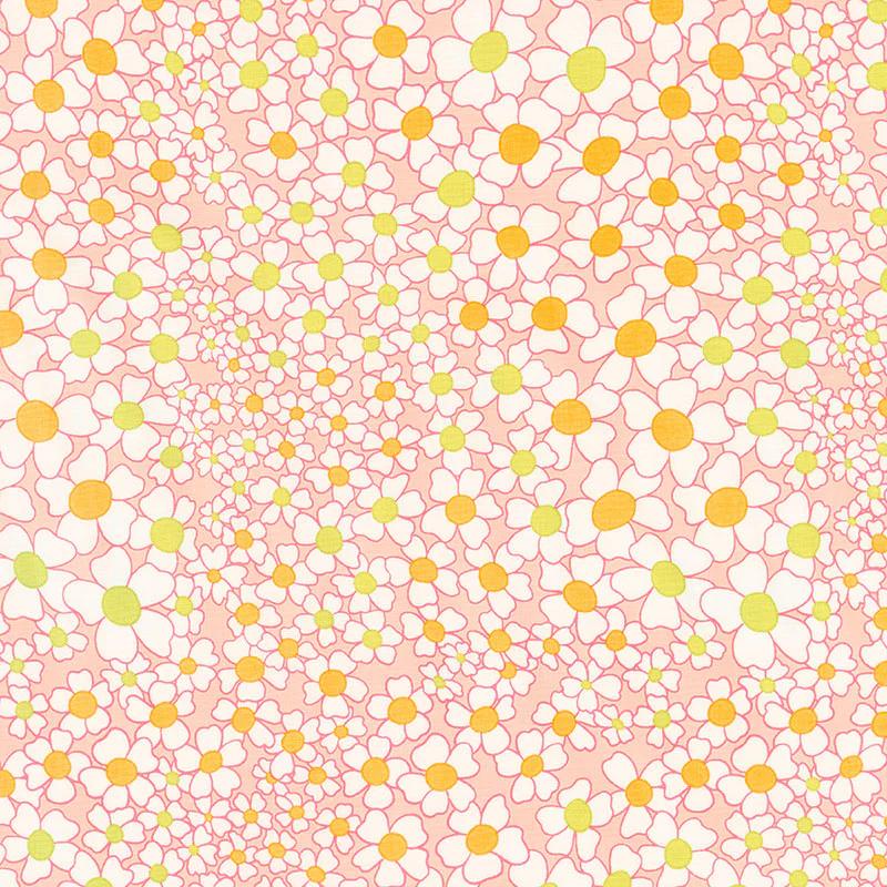 A Blooming Bunch - Flower Power Bubblegum Yardage
